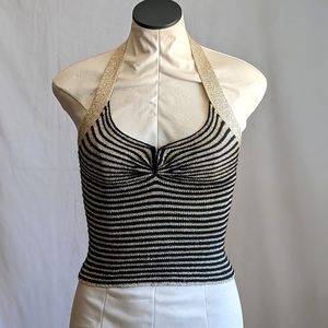 70s Vintage metallic halter top